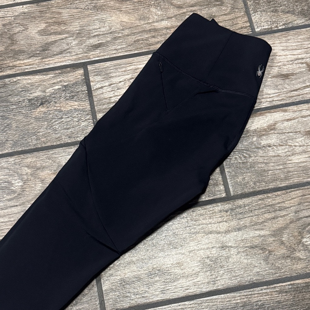 Spyder active fleece lined size M High-Waist Black Leggings - Picture 3 of 10